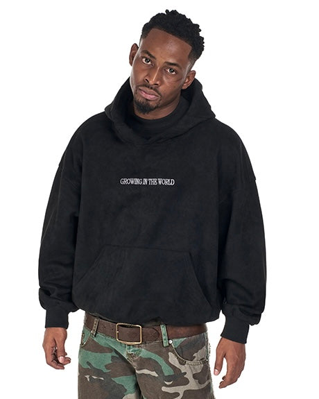 スウェードブラックフーディ znk000014