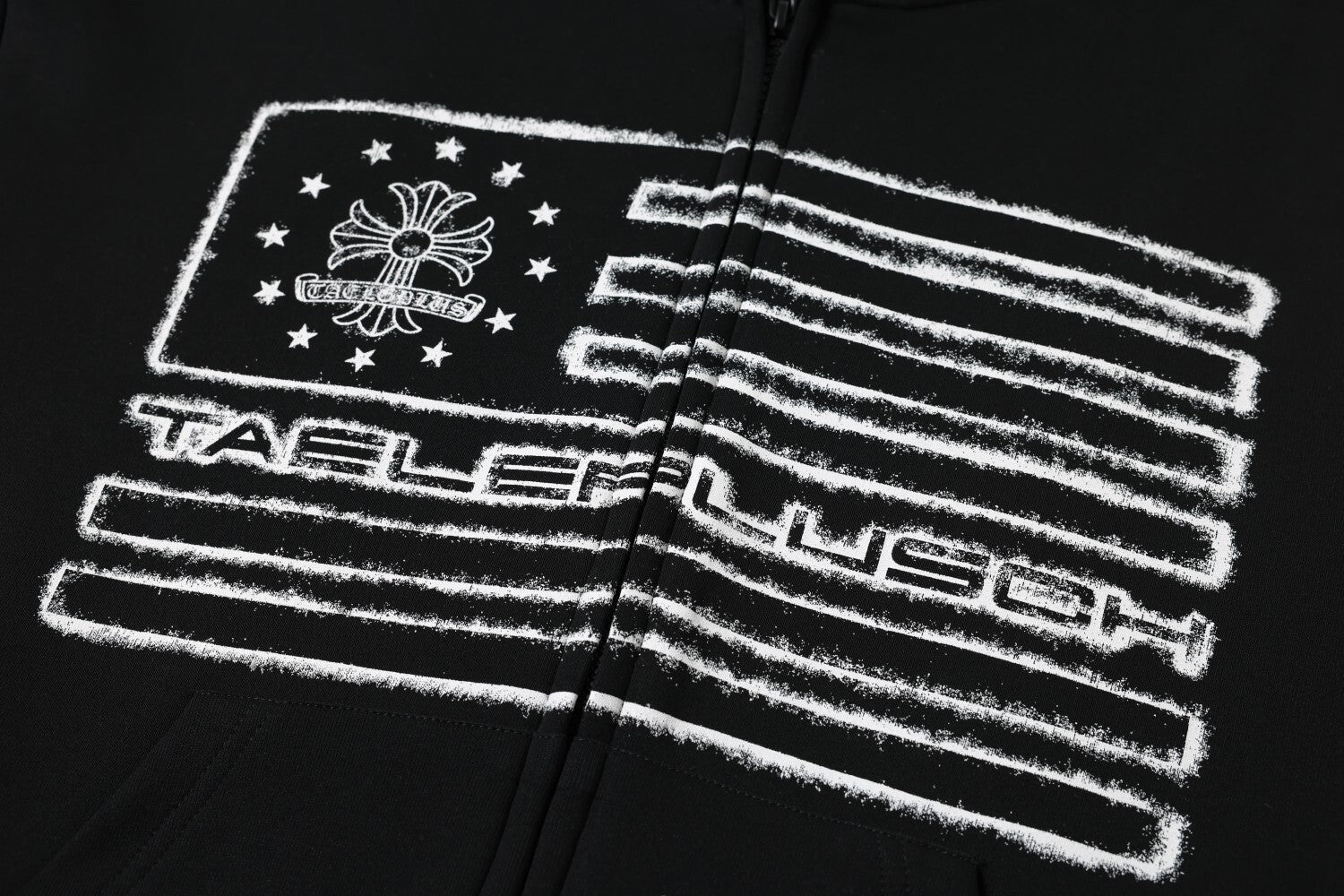 Flag Graphic Zip Hoodie znk000292