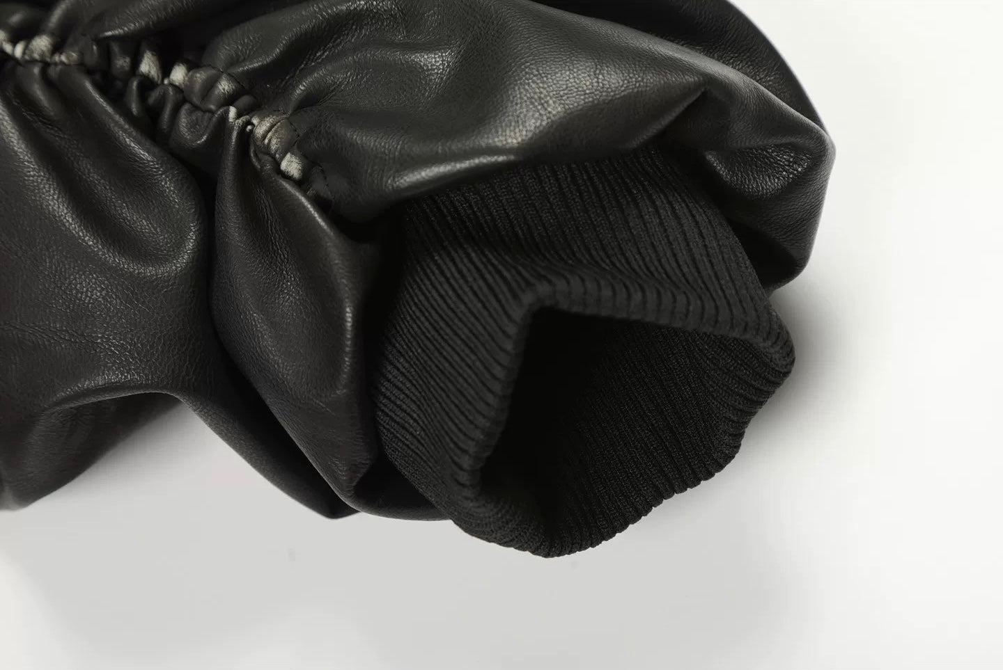 レザー ファーフーディージャケット　znk000004