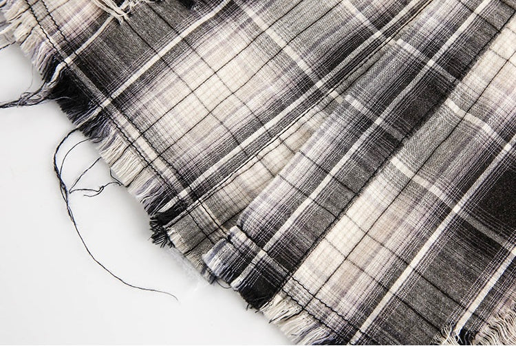 ダメージチェックシャツ znk000010