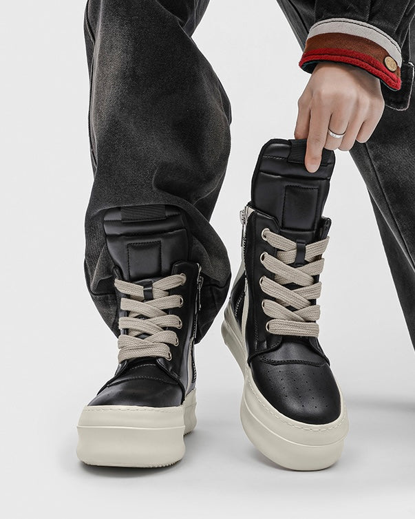 Side Zip Platform Sneakers znk000226