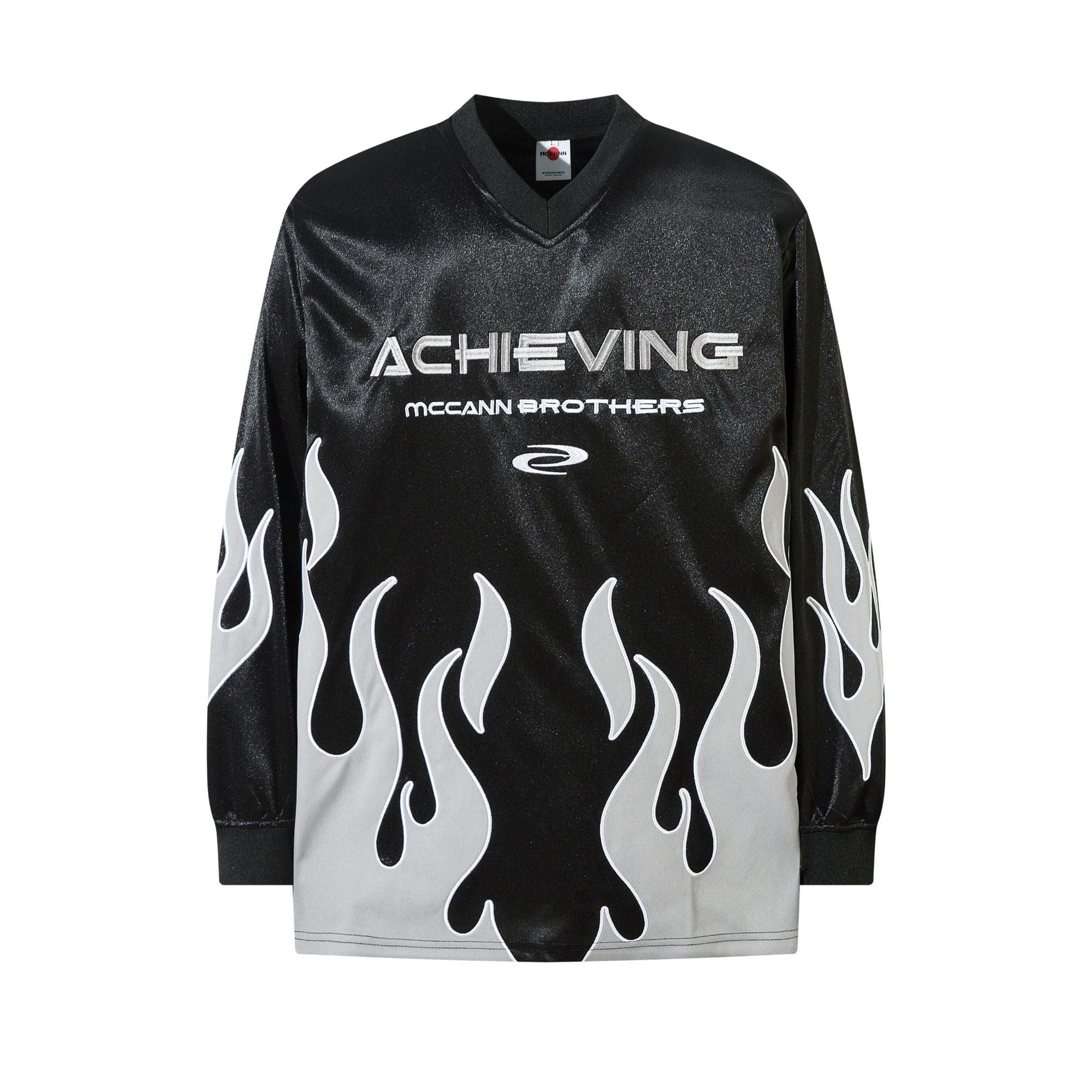 Flame Graphic Long Sleeve T-Shirt znk000215