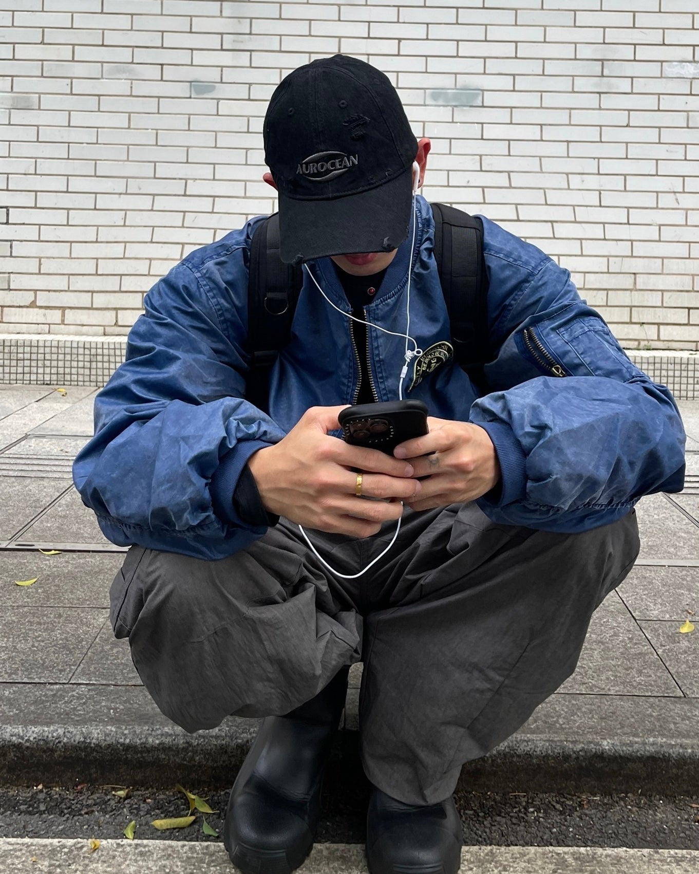 ワッペンロゴ MA-1ブルゾン znk000116