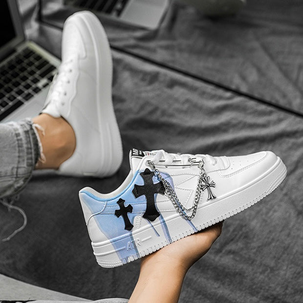 クロスチェーンペイントスニーカー znk000032