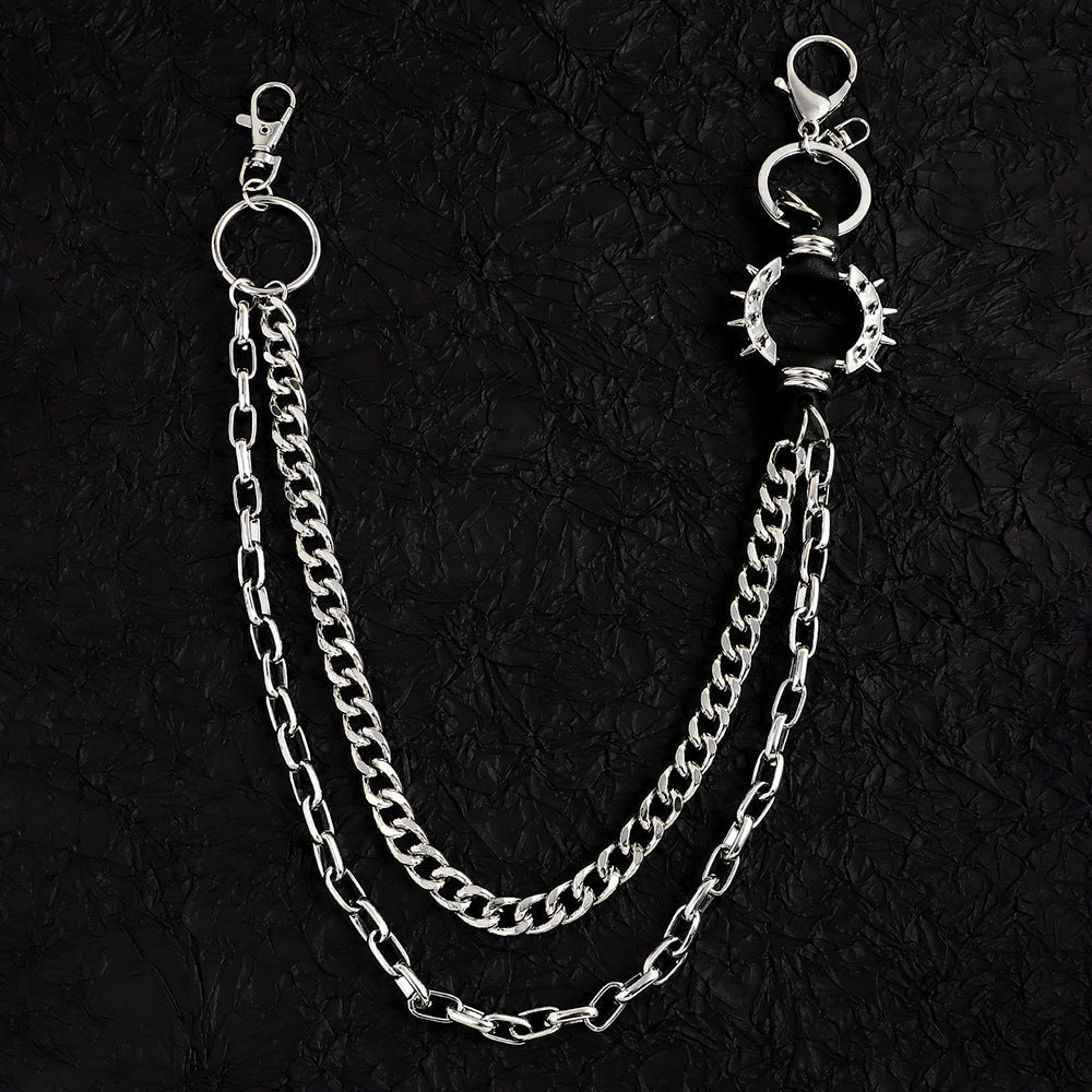 スパイクデザイン 2連ウォレットチェーン SS-000464