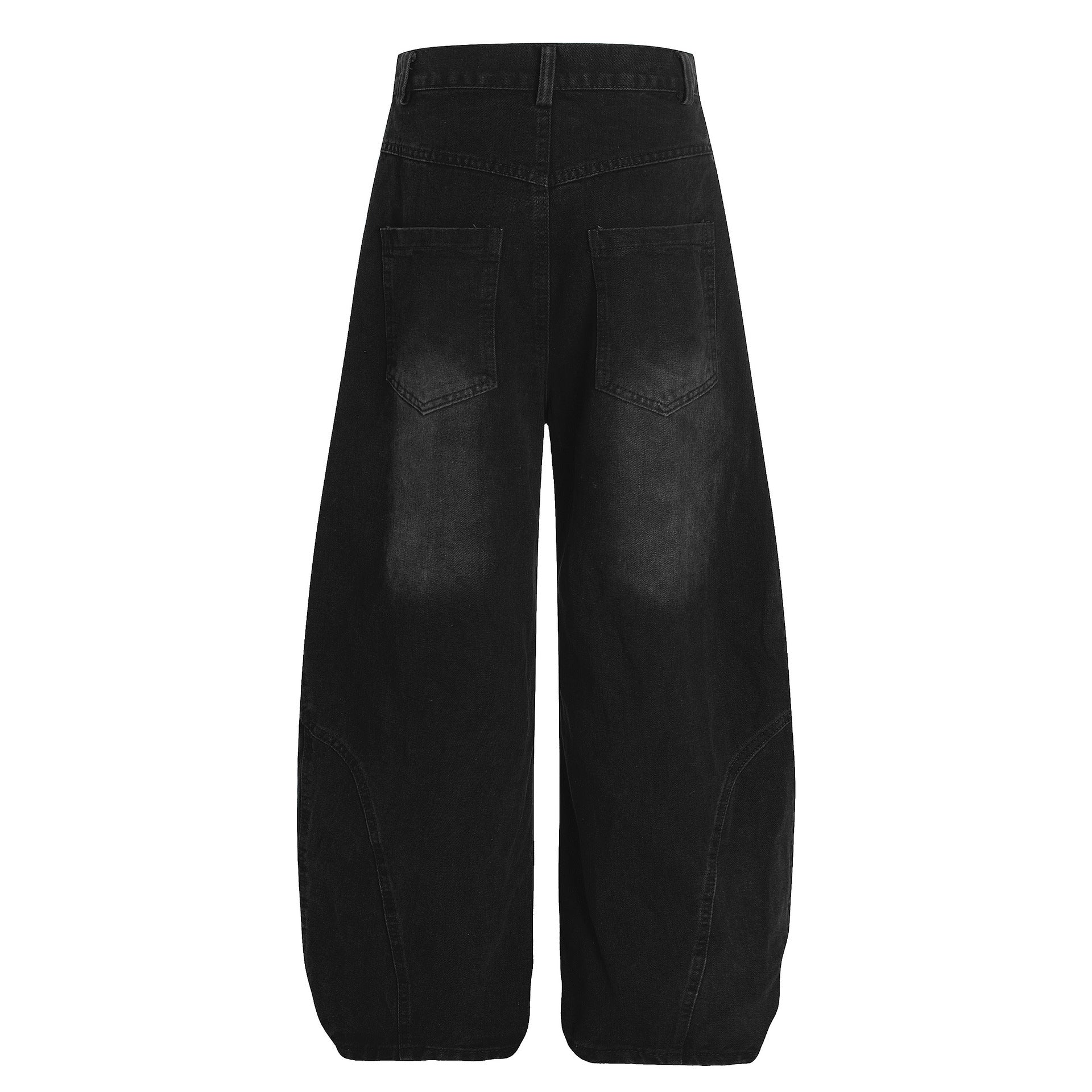 【2color】サイドライン×ダメージ加工 ワイドデニムパンツ SS-000296