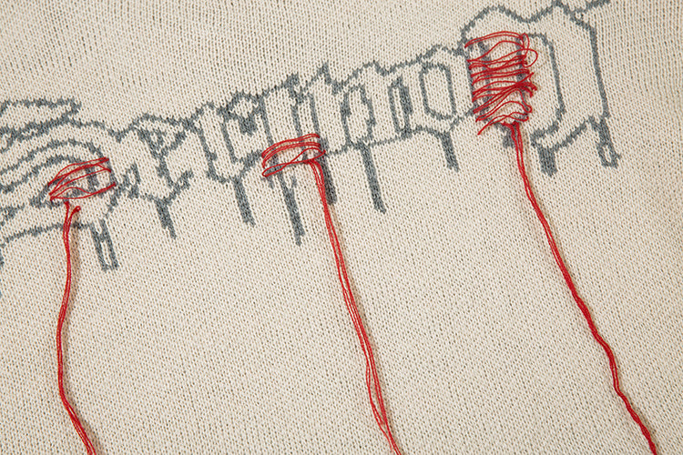 ダメージアートニット znk000011