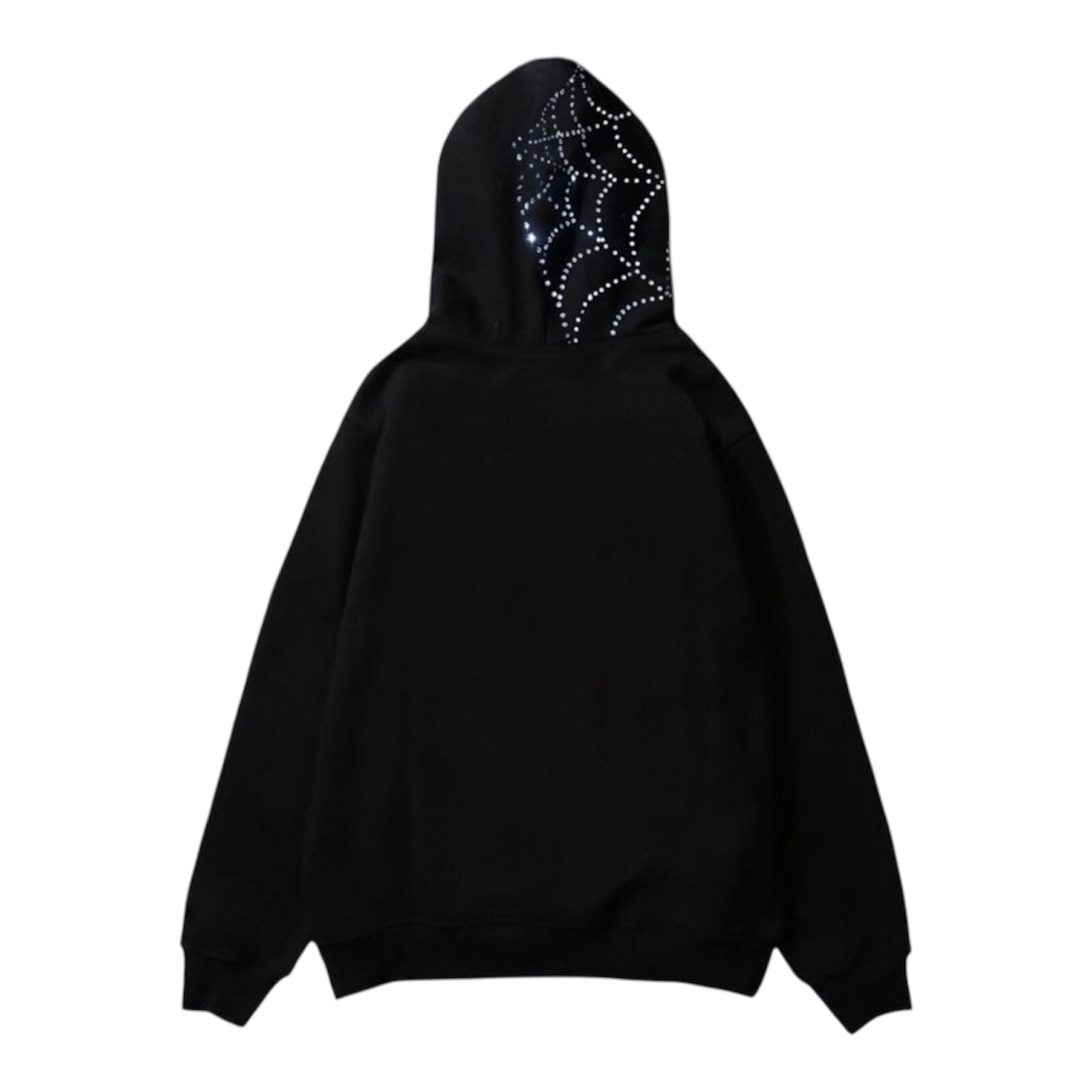 Rhinestone Fang Zip Hoodie znk000283
