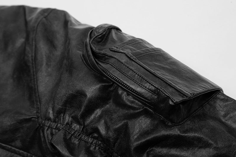 フェイクレザー ボンバージャケット znk000036