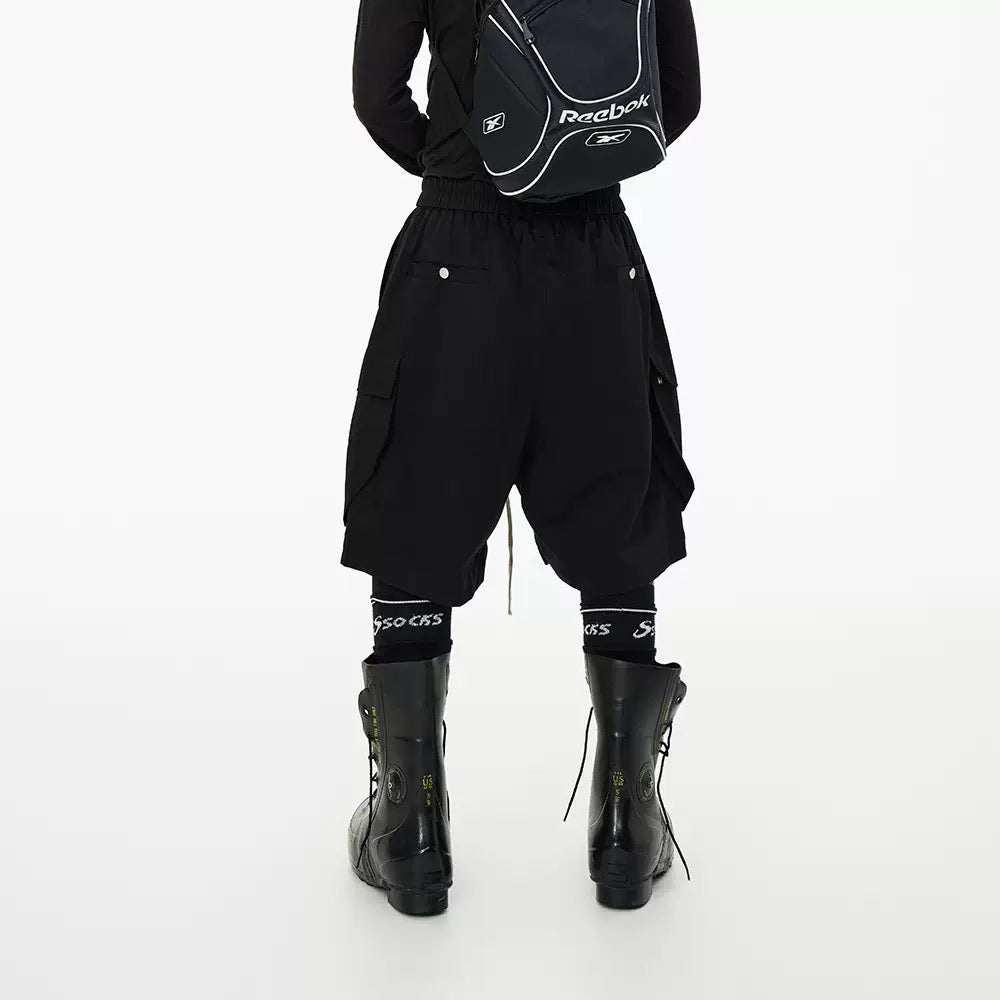 Tech Zip Cargo Wide Shorts znk000257