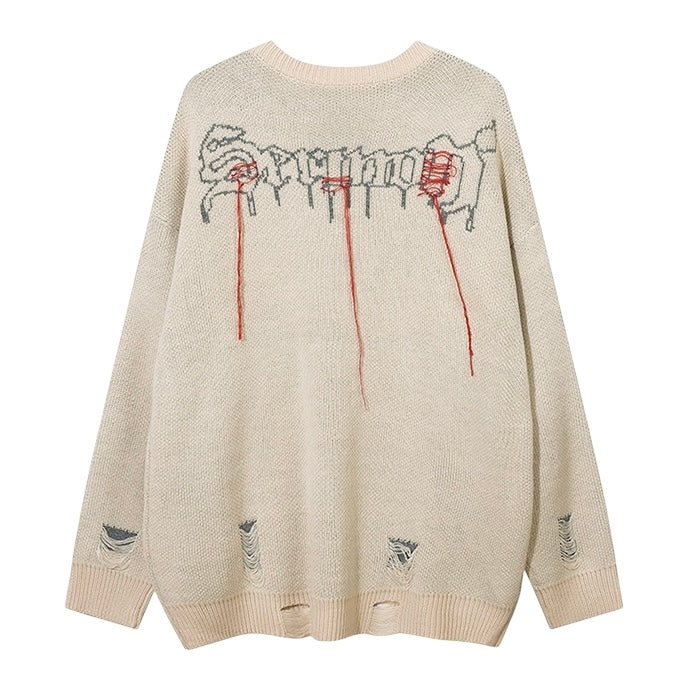 ダメージアートニット znk000011