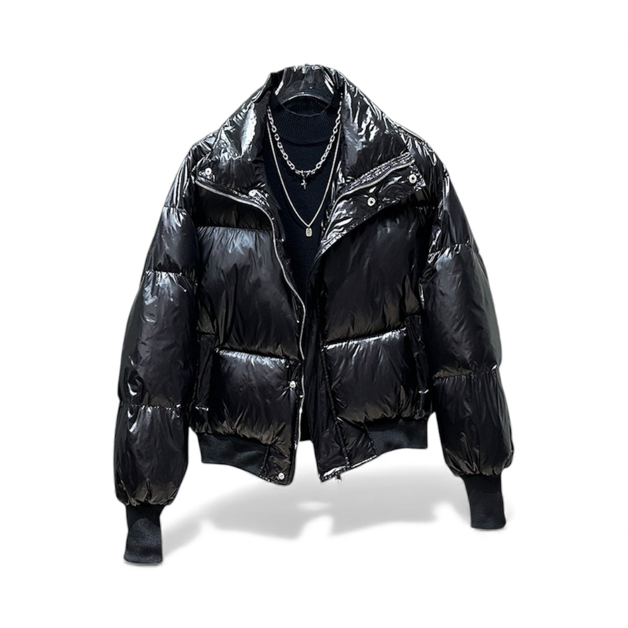 シャイニーパフアウター znk000027