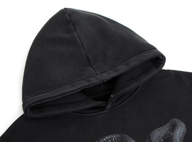 Snake Graphic Oversized Hoodie znk000224