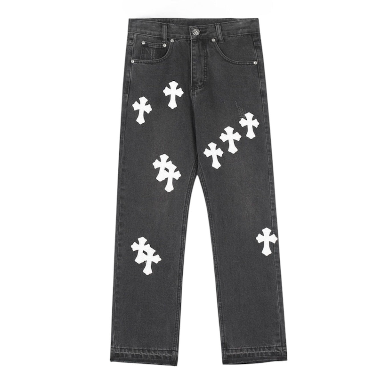 Cross Patch Wide Leg Denim znk000247