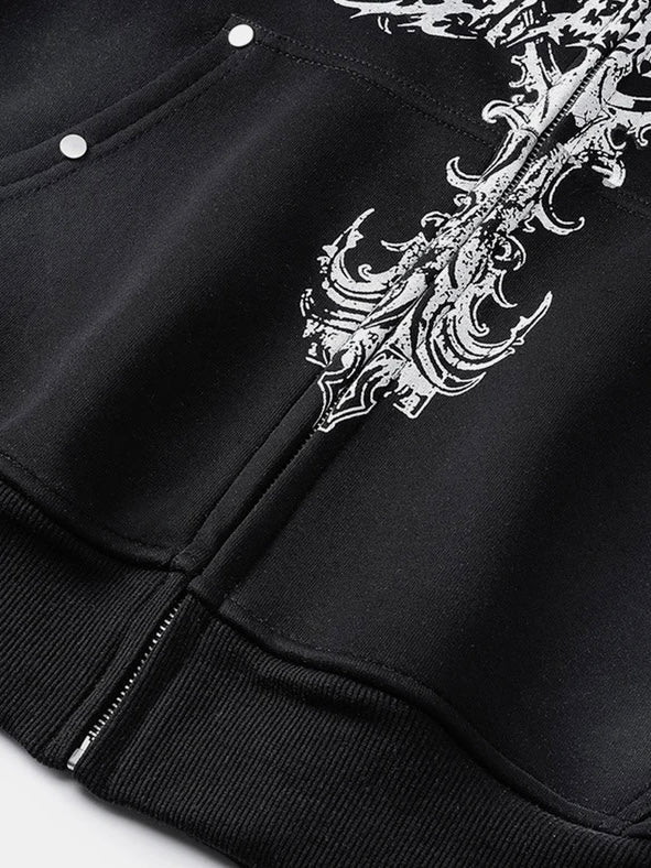 ゴシックレタリングジップパーカー znk000083