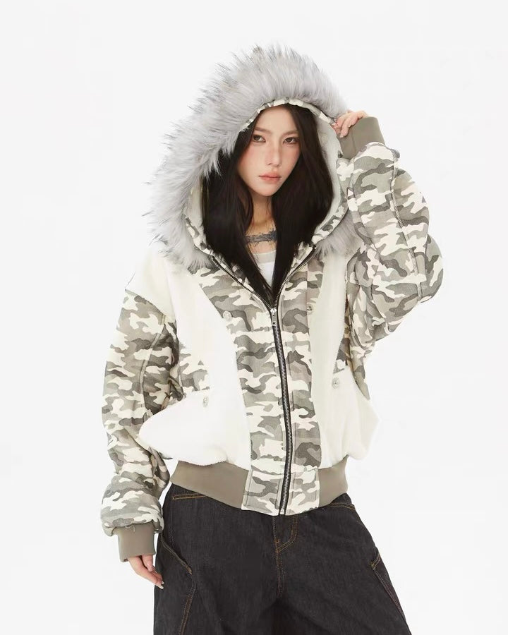 ミリタリーファー付きショートジャケット SS-000676