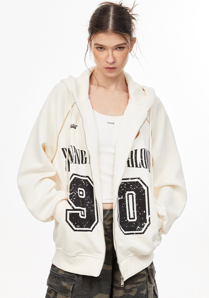 オーバーサイズ ナンバリングフーディ SS-000697