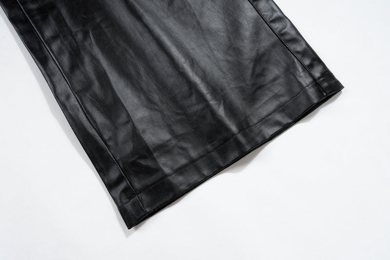 レザーワイドカーゴパンツ znk000023