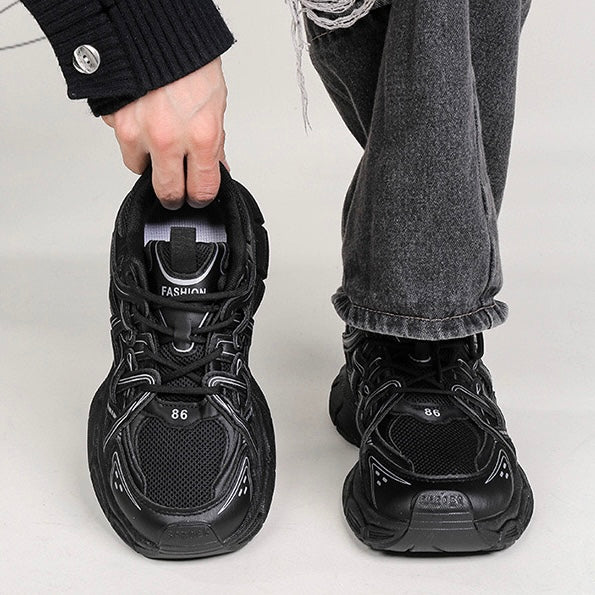 Black Chunky Tech Sneakers znk000278