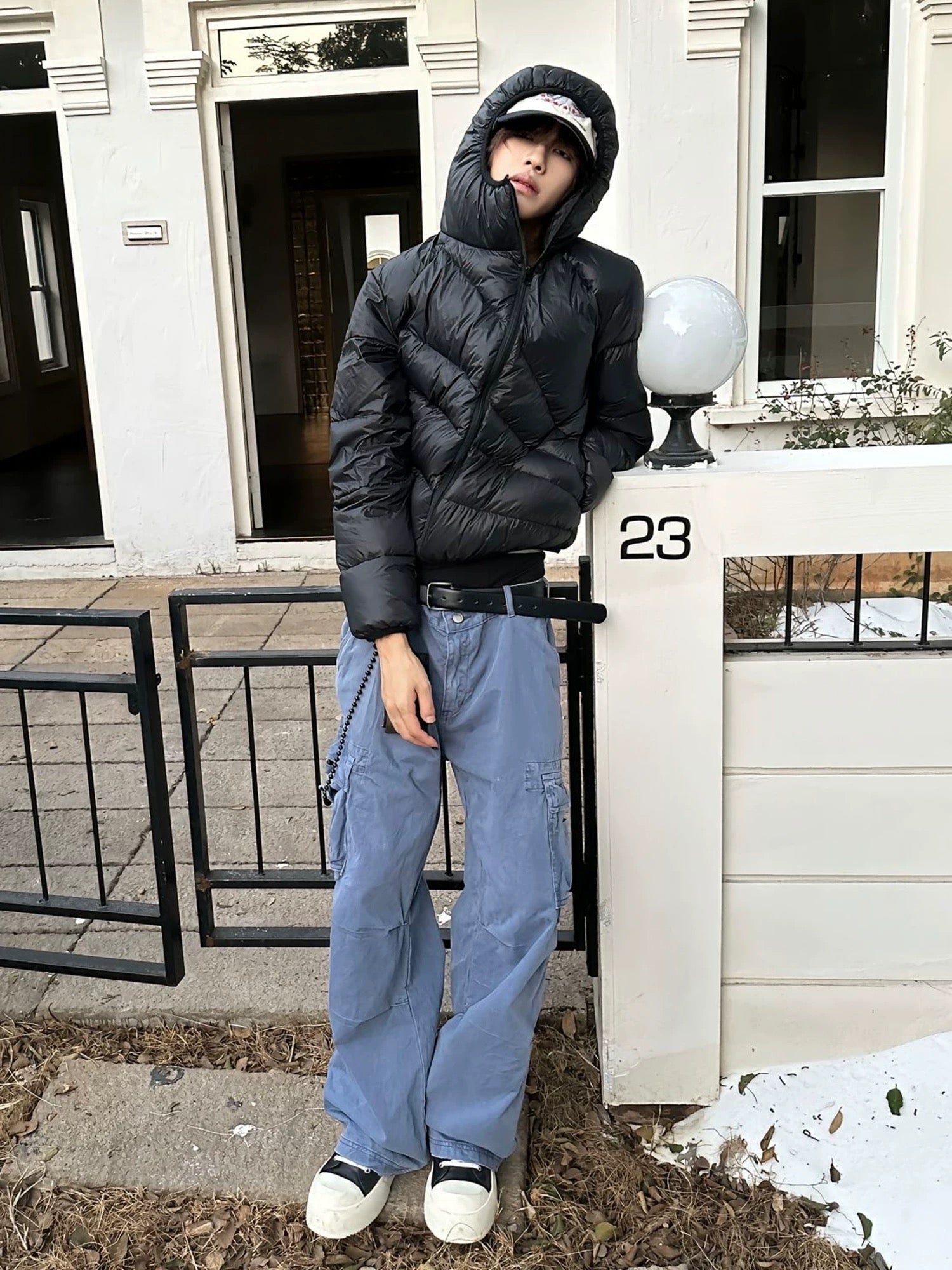 斜めジップフードジャケット znk000052