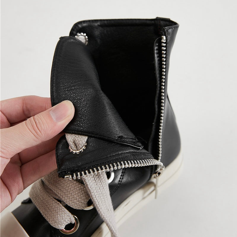 ボリュームレース ハイカットスニーカー znk000012