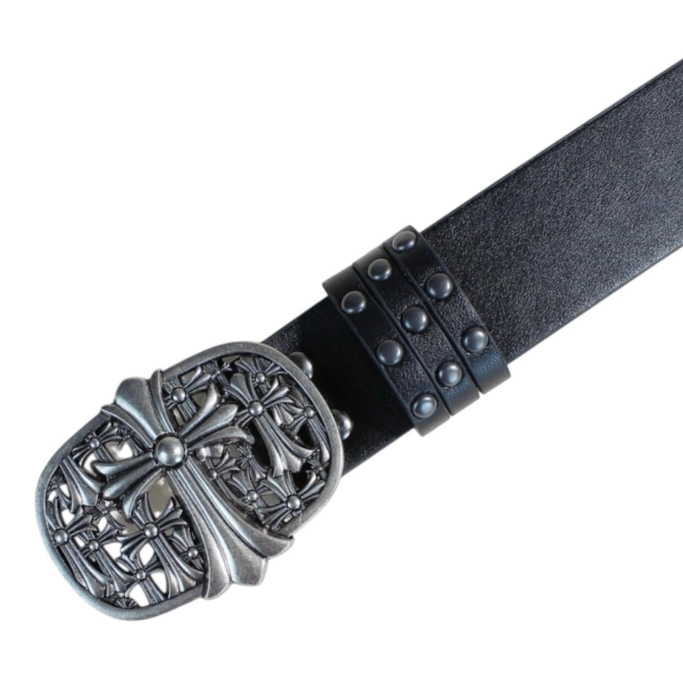 Cross Buckle Leather Belt znk000243