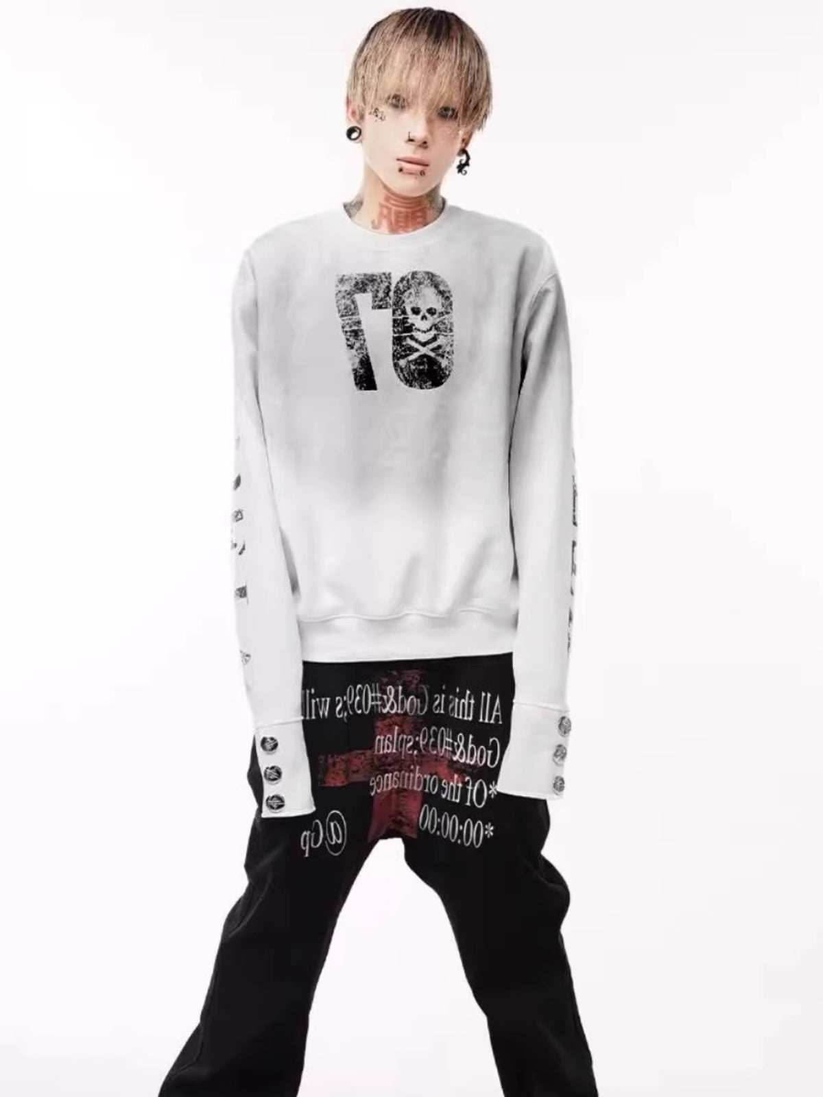 スカルプリントグラフィックスウェット znk000074