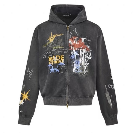 ペイントグラフィックジップパーカー znk000081