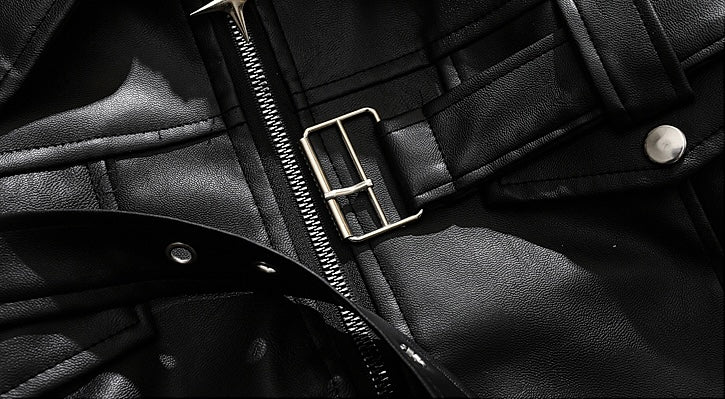 スターモチーフフェイクレザーブルゾン znk000123