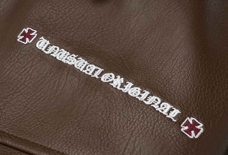 クロスエンブレムフェイクレザーブルゾン znk000066