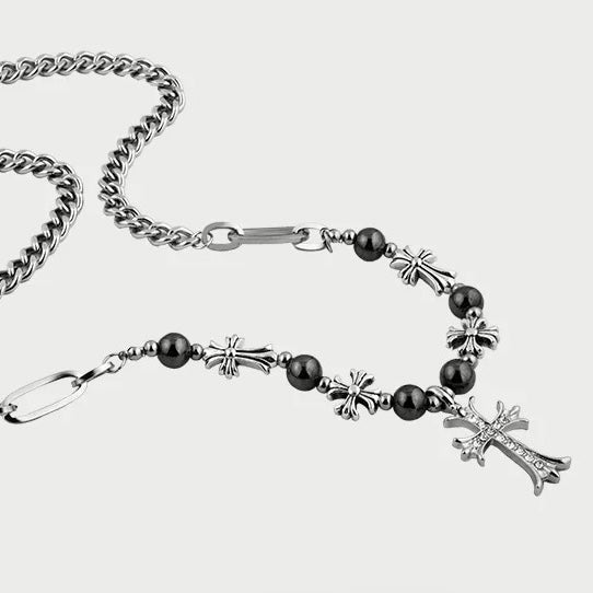 クロスビーズチェーンネックレス znk000134