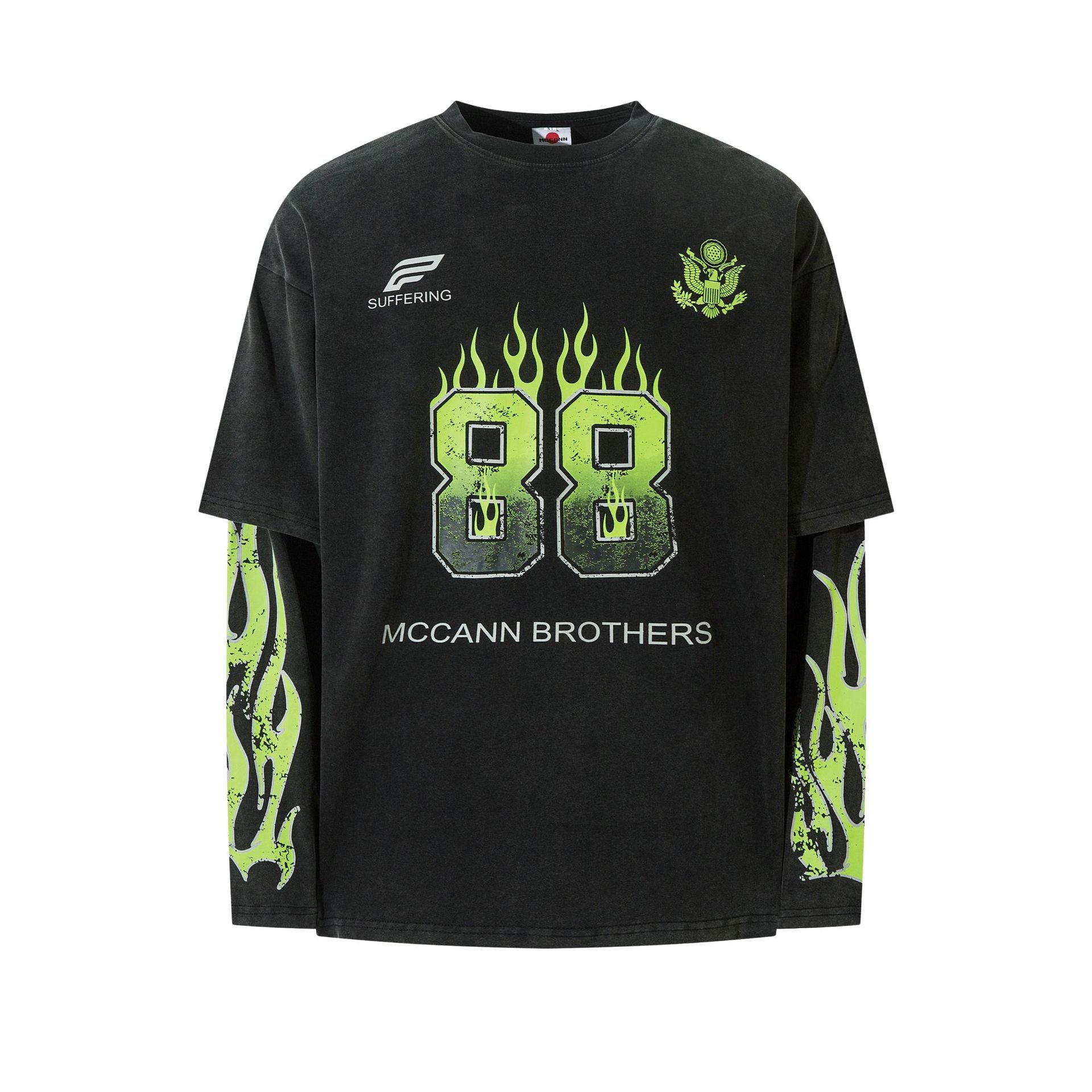 Graphic Layered Long T-Shirt znk000214
